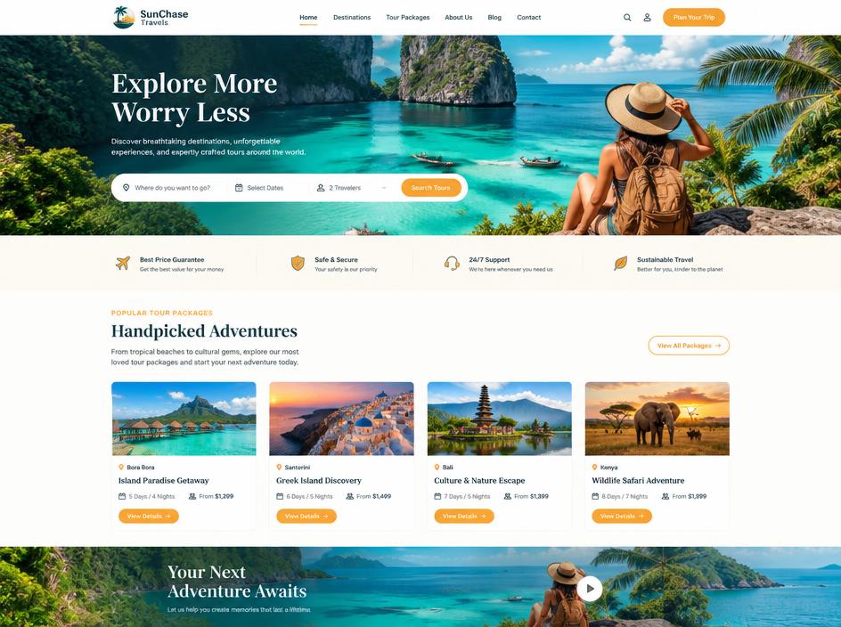 Travel Agency Demo website preview